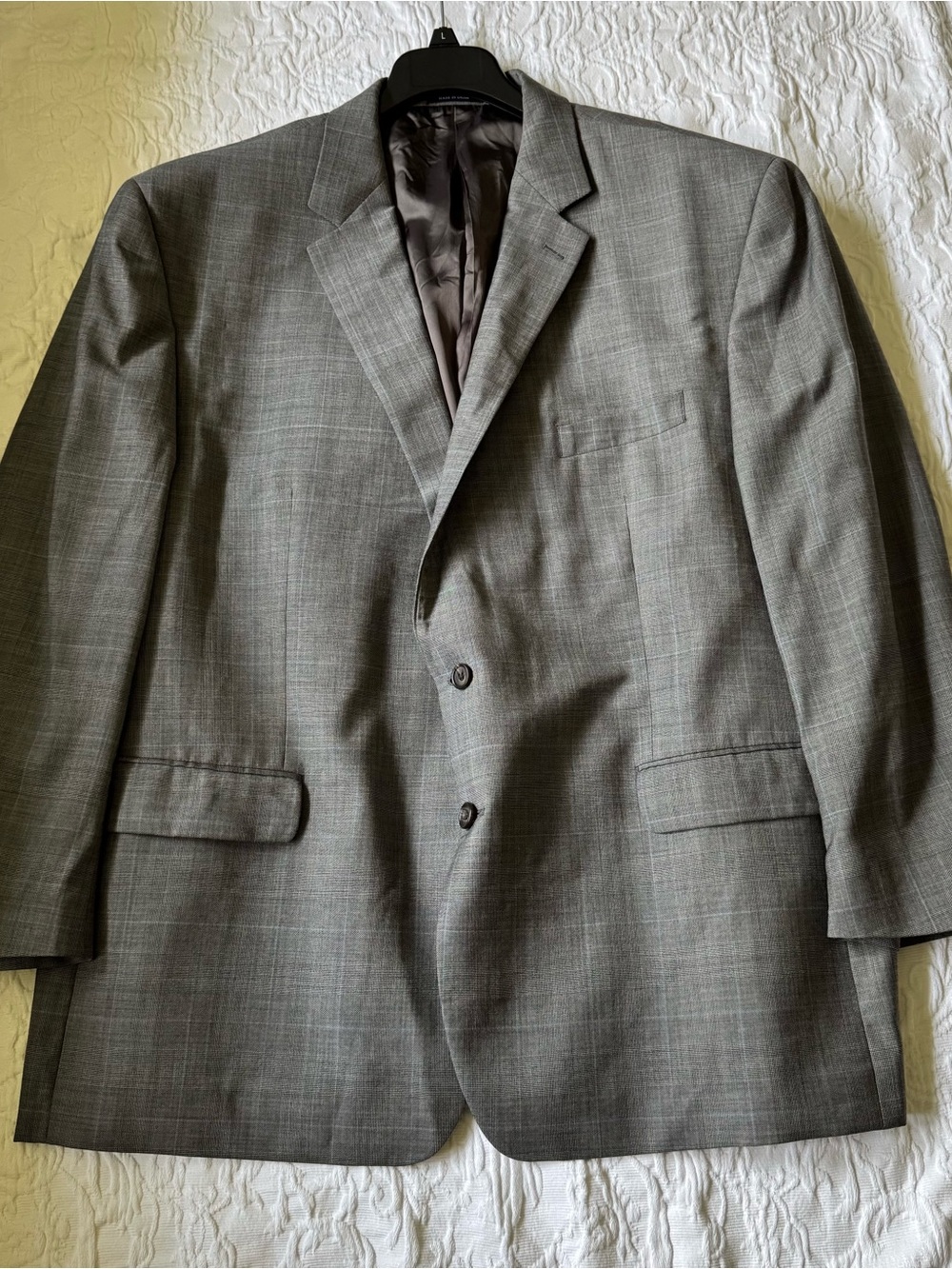 Ralph Lauren Gray Plaid Wool Sport Coat